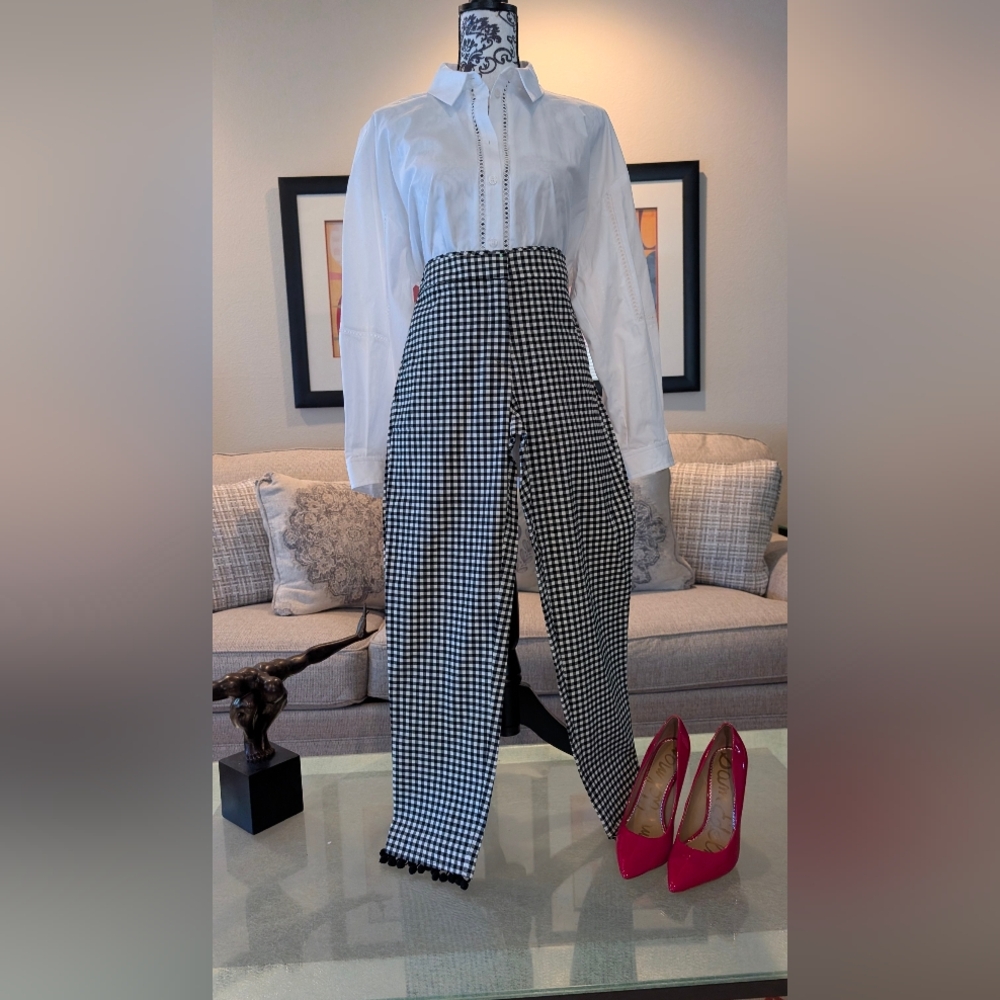 Gingham Pants Black and White  Pants Stylish